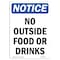 Signmission OSHA Notice, 7" Height, No Outside Food Or Drinks Sign, 7" X 5", Portrait OS-NS-D-57-V-14716 - alternate 1